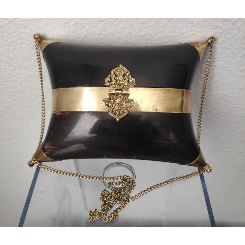 Vintage Resin Brass Small Chain Shoulder Strap Bag